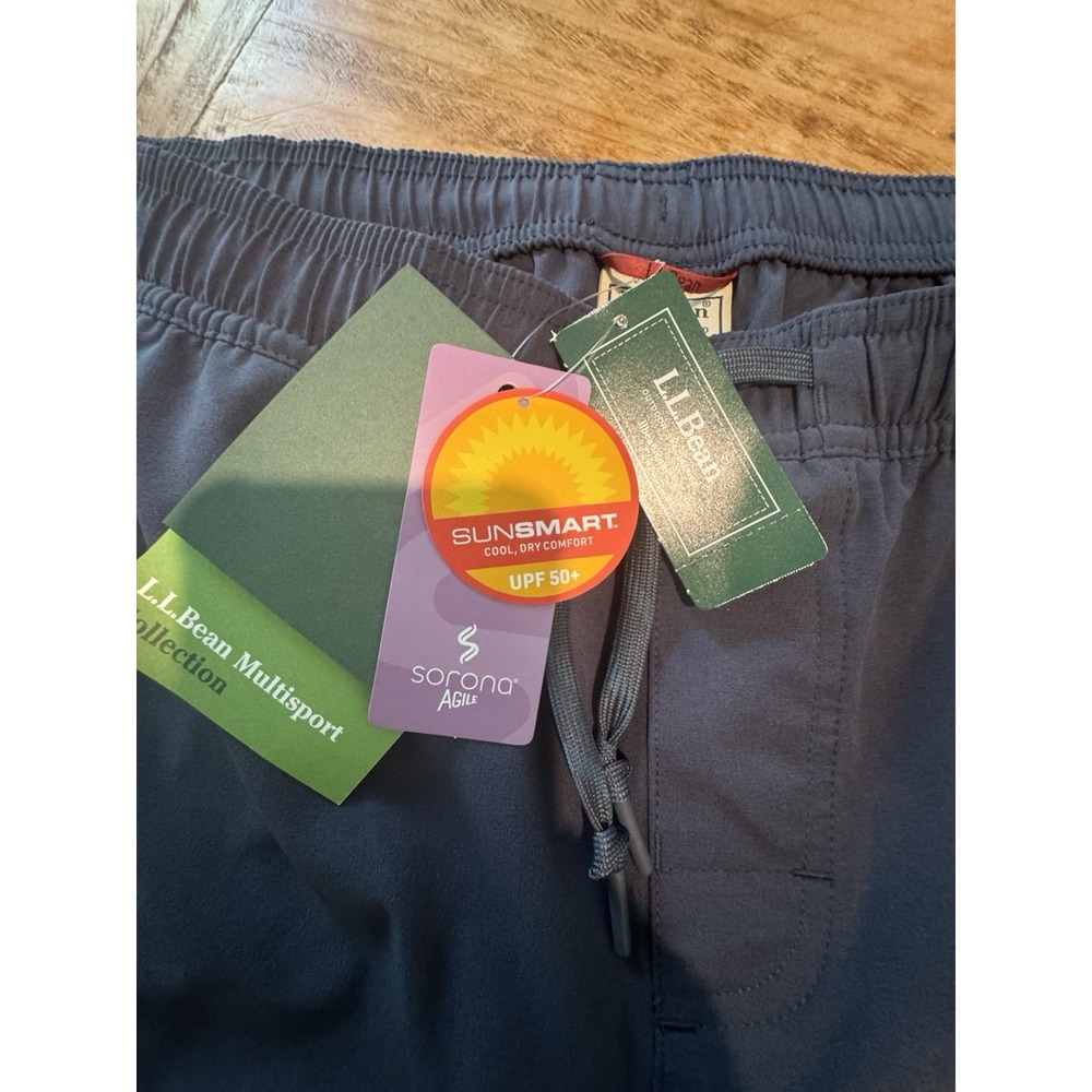 LL Bean Multisport Pants Carbon Navy Drawstring Elastic Waist Mens Size XL x 28" - Picture 11 of 11